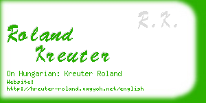 roland kreuter business card